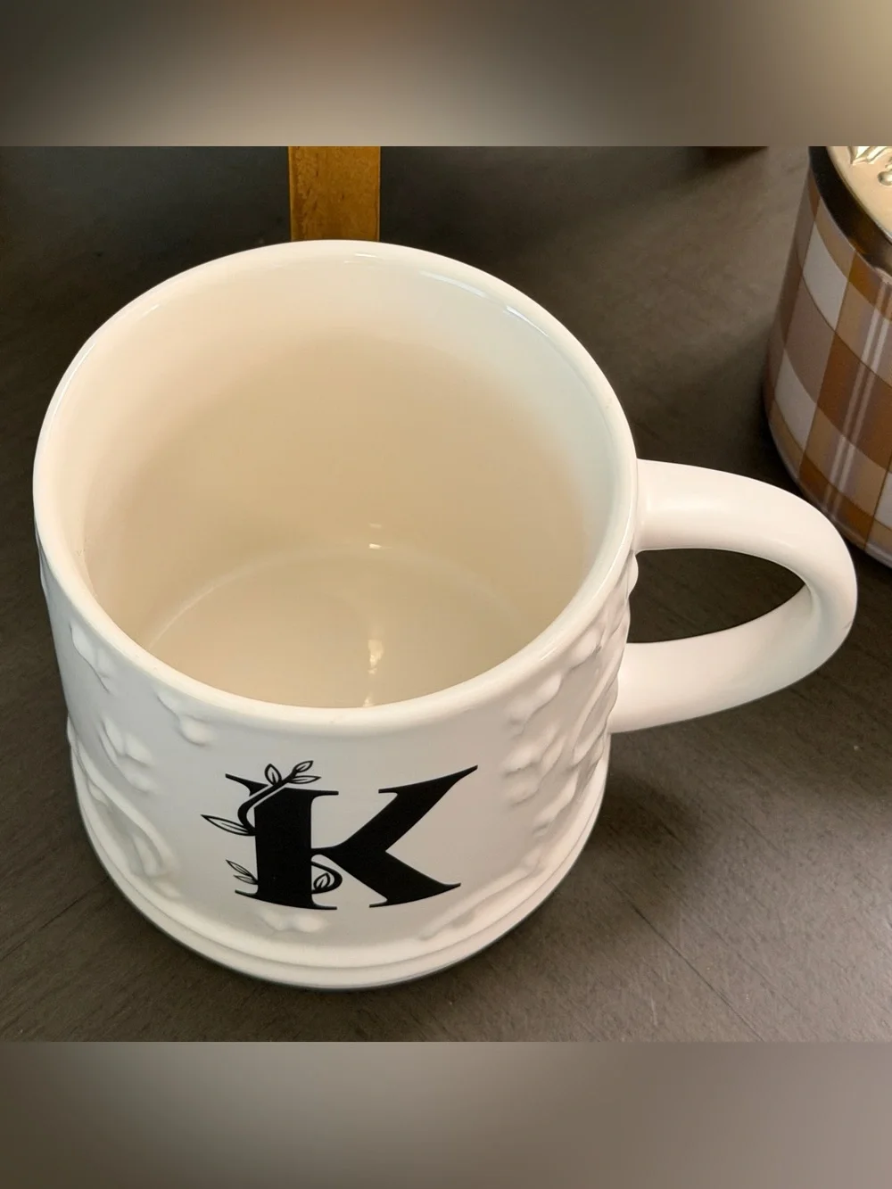 NWT~ Ceramic Monogram Mug